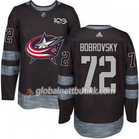 Blue Jackets Hockeydrakt Sergei Bobrovsky 72 1917-2017 100th Anniversary Svart Adidas Authentic - Herre